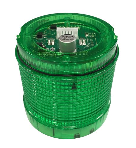 70mm Groen licht module, instelbaar knipperend/continue, 12-24V, IP65 kopen